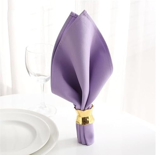 6 Stück Baumwolle Servietten Stoff, 30*30cm Abwaschbare Servietten Tischdekoration Hochzeitsservietten Stoffservietten weich bequem für Küche Esstisch Familienessen Weihnachten Cafe Restaurant -Lila