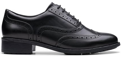 Clarks Unisex Havisham Oak Shoes, Black Leather, 39 EU