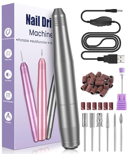 Fresa per Unghie, Fresa per Unghie Professionale 20000 RPM Velocità Regolabil, Fresa Unghie in Gel/Semipermanente per Casa e Salone Usare, Manicure Elettrico e Pedicure Regalo per Ragazze Donne