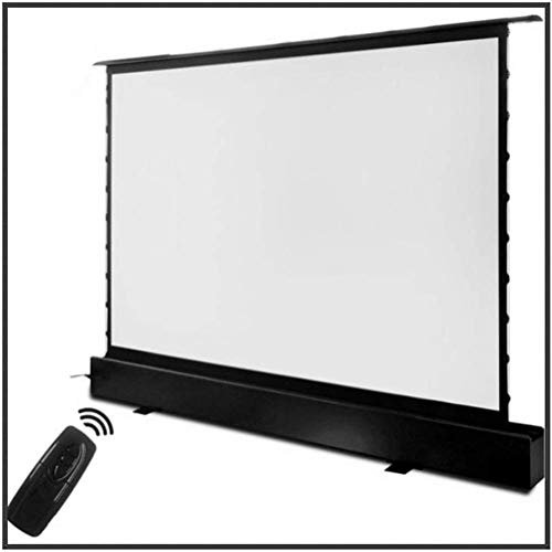 BGFYUSF Projector Screen, 16:9 HD TV Motorized Electric Floor Rising Front Projection Screen Motorised Floor Stand Screens with Cinema White