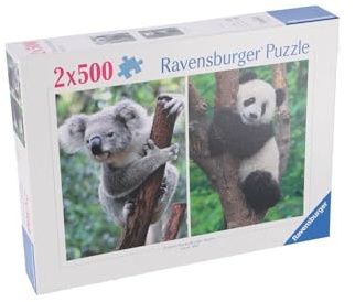 Ravensburger 12000241 - Panda und Koala - Puzzle 2x500 Teile - Erwachsene und Jugendliche Puzzle ab 12 Jahren