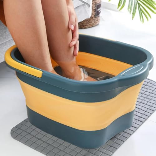 Bain De Pied Pliable | Bain Trempage Des Pieds | Bassin De Bain De Pieds | Baignoire À Pieds Pliante Avec Poignée | Bassine Plastique Pour Pieds Pour Pédicure Relaxation