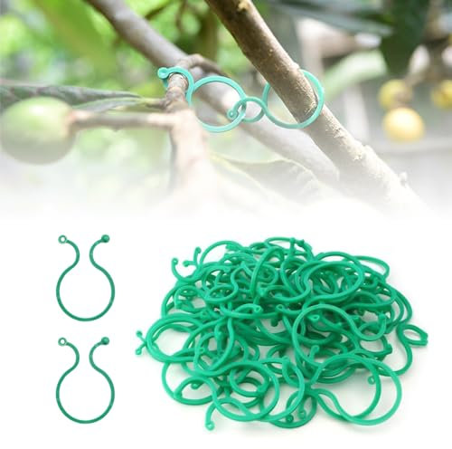 givuaime 100/200 Stück Pflanzenclips, 2025 Neuest Pflanzenstütze Clips, Pflanzenklammern zur Rankhilfe und Befestigung von Pflanzen, Wiederverwendbarer Pflanzen Clips für Tomate Gurken (200, Grün)