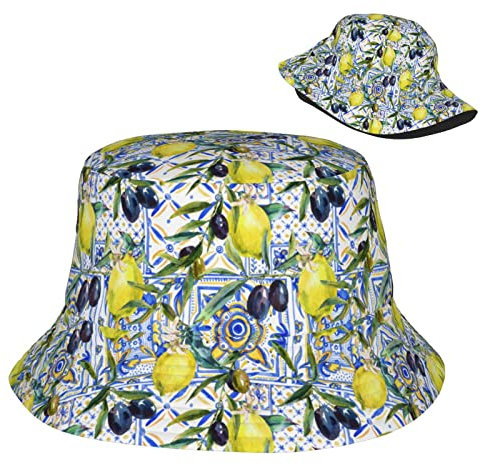 Adumbral Hut Aquarell Zitrone Olive Ornament Hüte Komfortables Freizeithut Modischer Safarihut Für Surfen Angeln Reisen