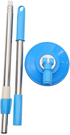 GOOHOCHY Manche Bleu de Inoxydable Balai Rotatif Extensible en Acier