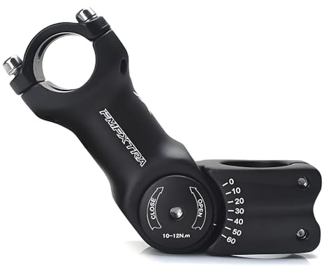 ENGWE MTB Potence réglable pour VTT 25,4 mm 31,8 mm, ± 60 degrés en Alliage d'aluminium, Potence de Guidon Courte pour VTT, vélo de Route, BMX, Cyclisme (25,4 x 110 mm)