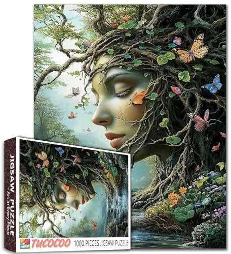 Surreal Earth Goddess 1000 Teile Puzzles für Erwachsene Landschaft Puzzle Arts Women Portrait Jigsaw Puzzle für Erwachsene