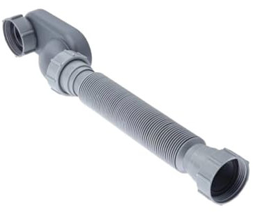 Tuyau de vidange de baignoire flexible en ABS gris facile à installer pour un drainage mal aligné dans les salles de bains