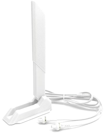 ZAHARA Antena WiFi 7 para ASUS ROG, Tri-Banda 2,4/5/6GHz, Cable 82cm, Base Magnética, Compatible con ROG Crosshair/Strix/Maximus Z890/X870E, Conexión Rápida (Blanco)