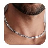 BMMYE Silver Chain for Men,Stainless Steel Layered Sword Pendant Non Tarnish Adjustable Mens Chain Sturdy Compass Mens Necklace Gold Chains for Men