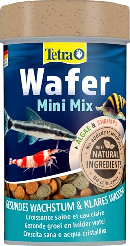 Tetra Wafer Mix – Alimento para todos los peces de fondo (por ejemplo, siluros) y crustáceos, para el crecimiento saludable y la vitalidad, bote de 1 L