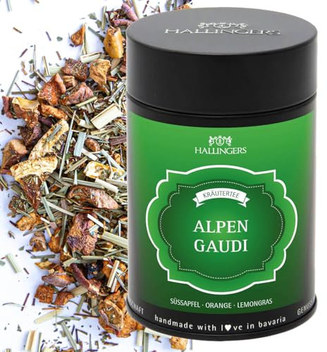 Hallingers Genuss Manufaktur Loser Kräuter-Tee mit Süßapfel, Orange & Lemongras|Made in Bayern