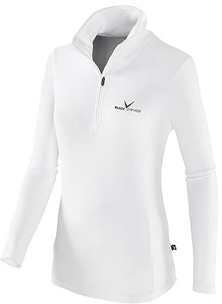 Black Crevice Damen Fleece Skirolli, weiß/schwarz, 38