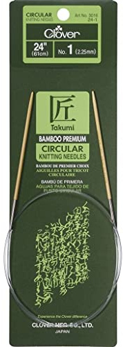 Clover 3016/24-09 Takumi Bamboo Circular 24-Inch Knitting Needles, Size 9