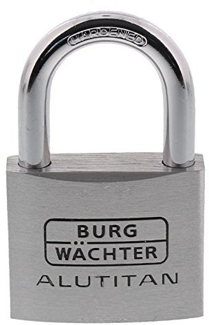 Burg-Wächter 770 50 SB-Lucchetto in Alluminio, 8 mm, 2 Chiavi, Argento, 50 mm