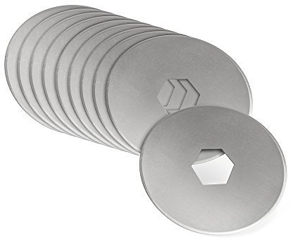 10 Stück Washati 18 mm Rollschneiderklingen, Rundklingen für Stoffschneider