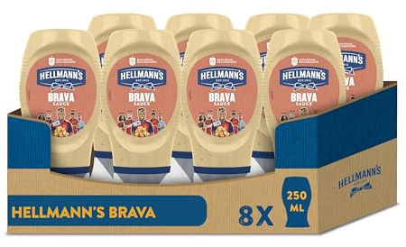 Hellmann's Salsa Brava Bocabajo, 250ml, Pack de 8