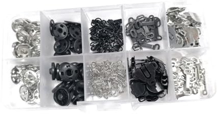 Baoblaze 12 Sets 15mm Haken Ösenverschluss Verschluss schneidern DIY Fertigkeit Verschönerung Metallhaken