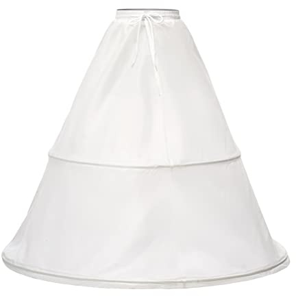 Kumeng Jupon Crinoline Blanc à 2 cerceaux pour Femme - Blanc - Taille M