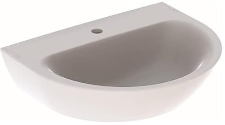 Geberit Renova Waschtisch, 1 Hahnloch, ohne Überlauf, Breite: 60cm, 500.599.01.1, Farbe: Weiß