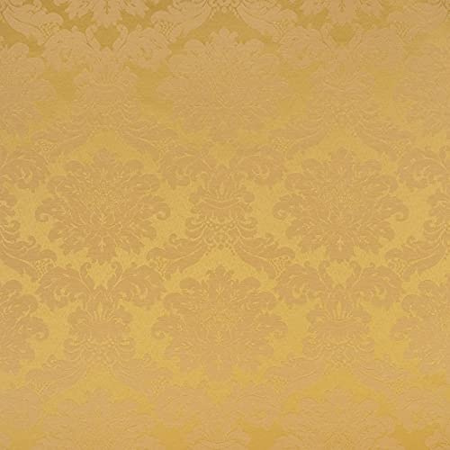Dekostoff Jacquard Ornamente gelbgold