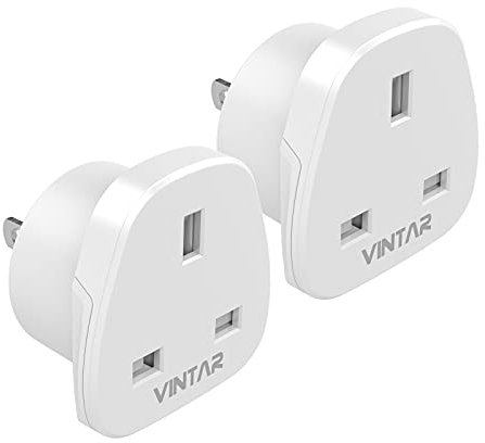 VINTAR UK to USA Plug Adaptor,UK to US Plug Adaptor for US, Canada, Jamaica, Thailand, Mexico, Central America & Some South American Countries Type B, 2 packs