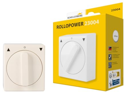 Schellenberg 23004 Interruptor de persiana enrollable de superficie, blanco