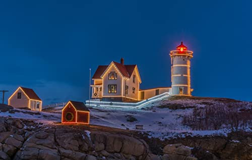 LHJOYSP geduldsspiel für Erwachsene 3D Puzzle 1000 Teile,natürliche Schönheit,Leuchtturm,75x50cm