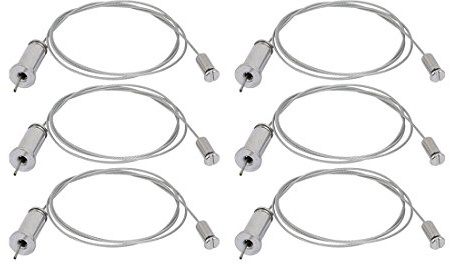 Ruilogod 6pcs 1M Lighting Suspension Cable Hanging Chain Cylinder Attachment Head (id: c83 31c ad2 73b 0d9