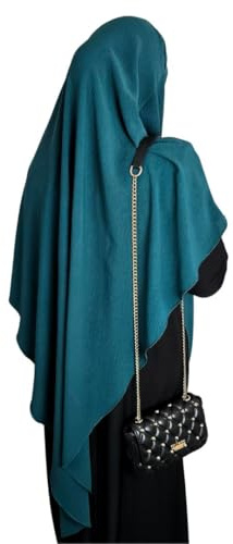 Yaqeen Khimar Langer Hijab für Muslima, Einteiler, weicher Kreppstoff, Kopftuch, Material, Chadors, Arabien, islamisches Gebetskleid, muslimische Schals, Körperabdeckung