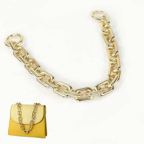FRUHLING 35cm Catena per Borsa Corta in Metallo, Tracolla a Mano, Catena di Ricambio per Borse da Donna (Oro 160g)