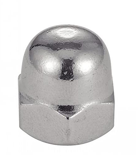 irsa24 25 X Sechskant-Hutmuttern, hohe Form mit Feingewinde DIN 1587 Edelstahl A2-70 M 20X1,5 Sechskanthutmutter