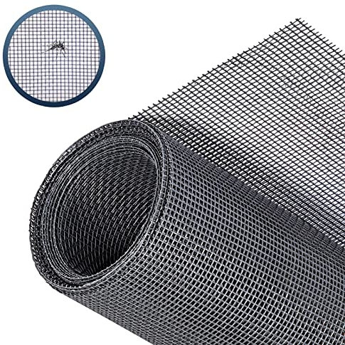 Fliegengitter Meterware Insektenschutzgitter, 120 X 250cm Fiberglas Insektenschutz, UV-Beständig Fliegennetz Fenster Gewebe, Insektenschutzgewebe für Balkontür Wohnzimmer Terrassentür(Grau)