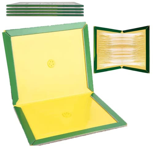 5 Pack Strong Sticky Trap Pad And Boards For Multi Pests, Can Be Used Indoors At Homes And Offices Or Outdoor. Fold Into Any Shape. Non- Toxic. Eco- Friendly (23.7 X 16.8 X 0.4 cm)