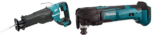 Makita DJR187Z 18V Li-Ion LXT Brushless Reciprocating Saw - Batteries and Charger Not Included & DTM51Z Multi-Tool, 18 V,Blue