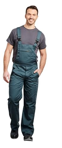 Salopette de Travail Homme Cote de Travail Poly Coton Vert T0
