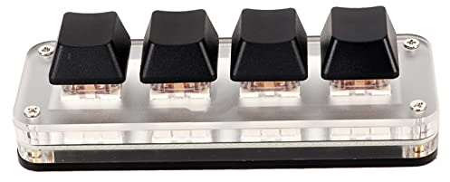 Tastiera Red Switch Macro Tastiera Ergonomica Personalizzata Manopole USB Mini per PC (4 Chiavi)