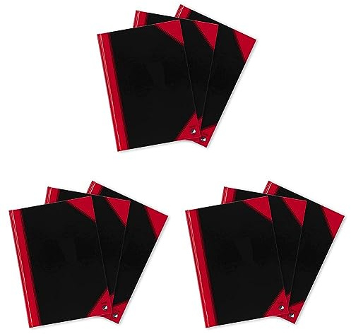 Bantex Notizbuch A5 blanko, 192 Seiten, 70 g/m², Hardcover, schwarz, 9 Stück