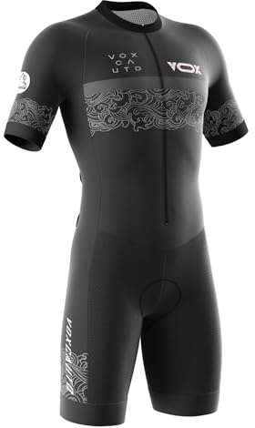 Triathlon tri-dräkt för män kortärmad snabbtorkande cykling skinndräkt, Trisuit för simning, för cykelträning, Pro Trisuit und Triathlon med 3 bakfickor, Typ-14, L