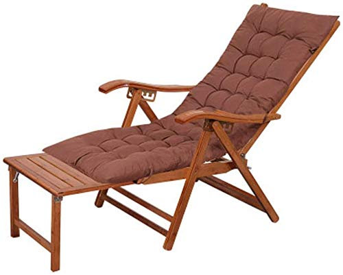 Generisch Leichte Sonnenliegen, Liege- und Klapp-Gartenliege, Zero-Gravity-Lounge-Sessel, Bambus-Rückenlehne, Strandstühle, Liege-Sonnenliege mit gepolsterter, Verstellbarer Fußstütze