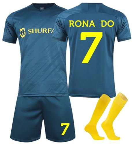 Umiquansome Trikot für Kinder 24/25 No.7 Fußball Trikot Heim/Auswärtstrikot Fussball Trikot Football Jersey Fußballtrikot Kinder, Shorts und Socken Fussball Set für Junge Herren Anzug