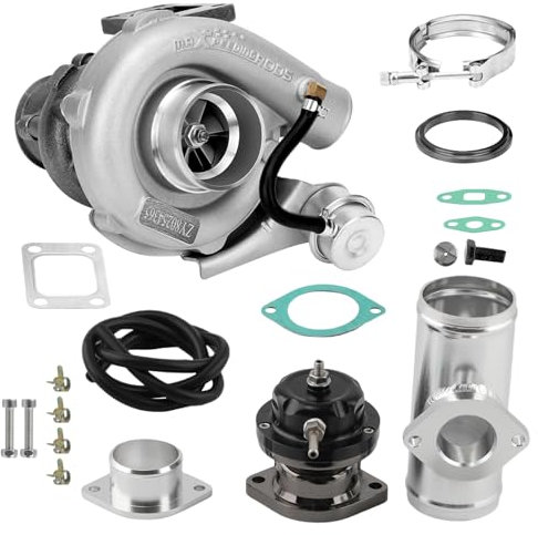 maXpeedingrods Turbolader T3 T04E für VW +TURBO BLOW OFF VALVE KIT + 2,5-Zoll-Flansche-