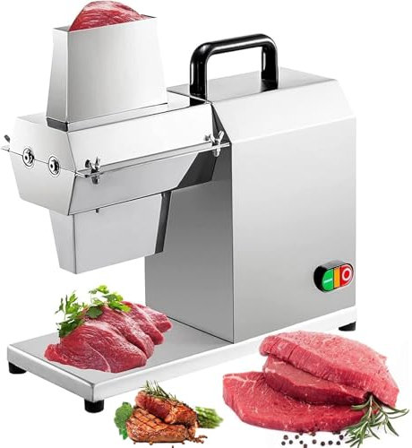 450W Electric Meat Tenderizer, Heavy Duty Meat Cuber Tenderizer, Stainless Steel Tenderized Beef Steak Flatten Machine, Thickness 3-22 mm, for Tenderizing Beef Turkey Chicken Pork Mutton Fish Steak