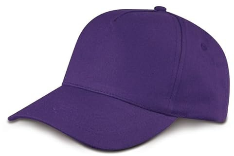 Generico Cappello con Visiera 5 Pannelli in 100% Cotone Colorato, Berretto Semplice per Adulto e Bambino Regolabile a Strappo Visiera Rigida, Versione Singola o in Formato Convenienza da 10 Pezzi