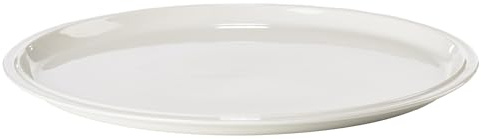 Zone Denmark Eau Serveringsfad – Vielseitige Servierplatte für Festliche Anlässe – Stapelbare Porzellan Platte – Minimalistisches Design – Spülmaschinengeeignet – 1,8 cm, Ø 32 cm – Offwhite