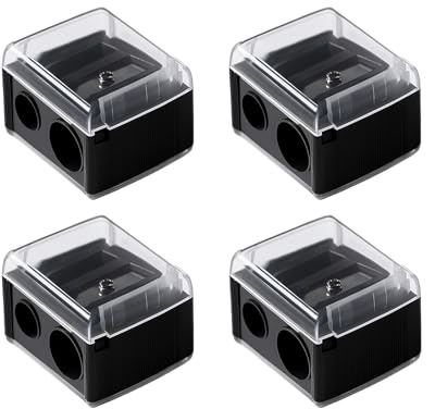 4 PCS Makeup Sharpener, Cosmetic Sharpener, Spitzer für Augenbrauenstift, Kajalstift, Eyeliner, Makeup Spitzer, Kajal Anspitzer, Kosmetik Anspitzer, Tragbar & Präzise Klingen