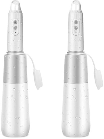 Uikdjgu 2X Portable Bidet, Travel Bidet, Rechargeable Portable Bidet, Mini Handheld Portable Bidet Sprayer with Travel Bag White