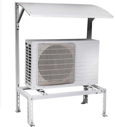 Soporte de aire acondicionado resistente para exteriores con toldo, soporta hasta 200 kg, ideal para sistemas Mini Split