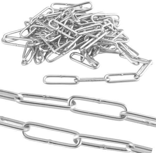 25 Meter Kette Langgliedrig 5mm Edelstahl A4 Rundstahlkette DIN 763 WIBTEC®