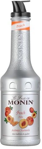 MONIN Le Fruit Pfirsich - Fruchtpüree Mix 1,0 l | Pfirsich Fruchtpüree-Mix mit intensivem Fruchtgeschmack - für Cocktails, Smoothies, Desserts & Drink-Kreationen